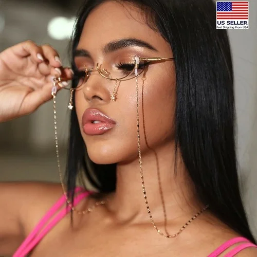Eyeglass Chain Sunglasses Sequins Glasses Chain Holder Eyewear Rope Necklace