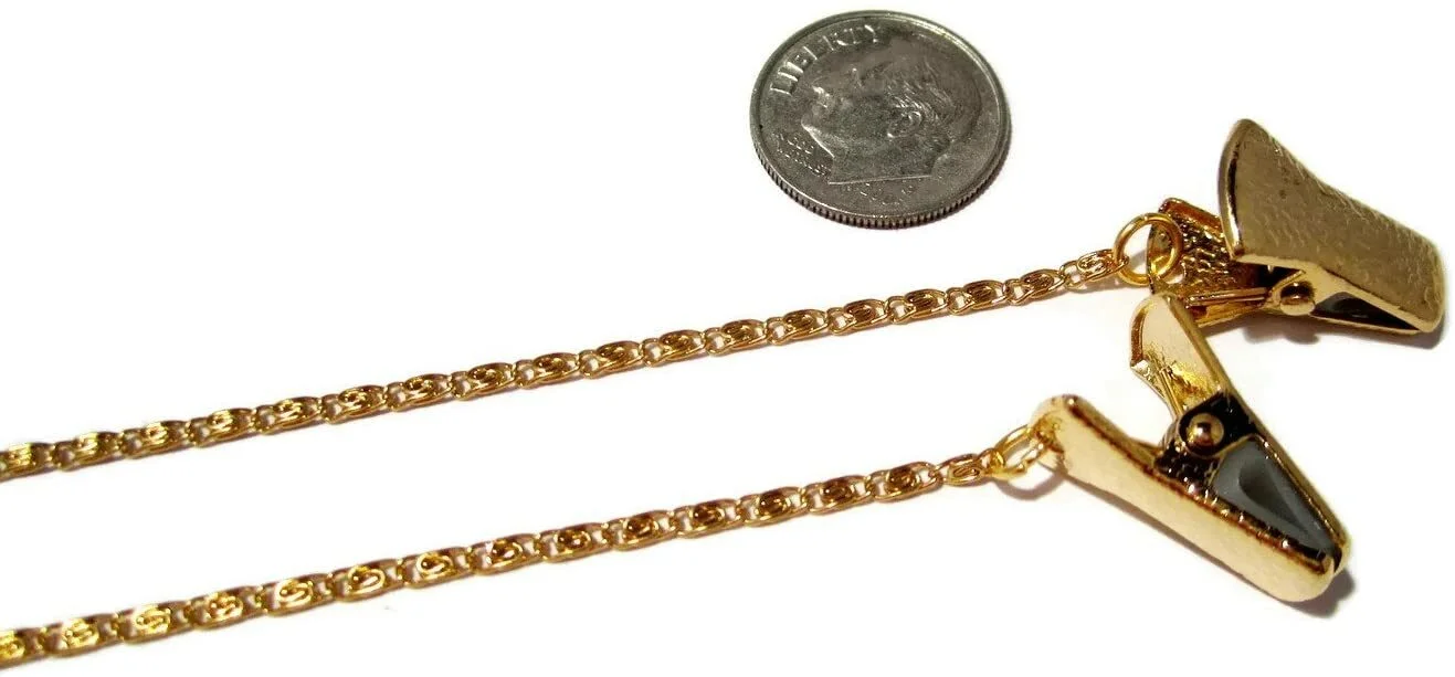 Gold Swirls Chain Eyeglass Necklace Lanyard, Lightweight Clip Glasses Holder 3